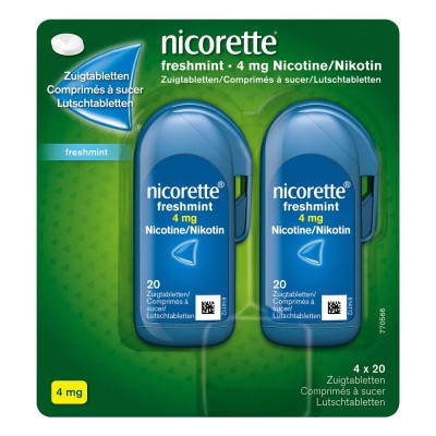 Nicorette Freshmint 4mg - 4 x 20 Zuigtabletten