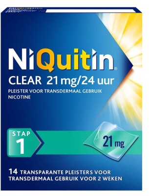 NiQuitin Clear Pleisters 21mg - Stap 1 14ST