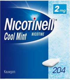 Nicotinell cool mint kauwgom 2 mg - 204 kauwgommen