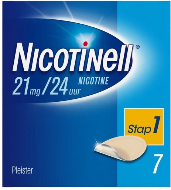Nicotinell nicotinepleisters 21 mg / 24 uur Stap 1  - 1 x 7 pleisters