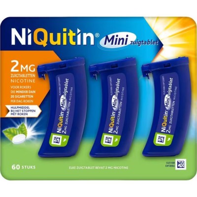 NiQuitin Minizuigtabletten 2 mg - 60 stuks